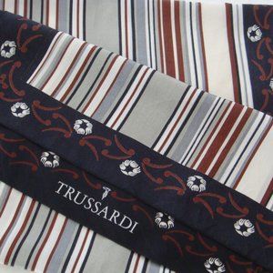 Trussardi Silk Scarf, SIXTY inches long, classic, heirloom quality, Retail $175
